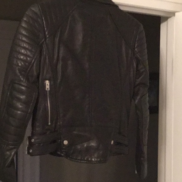 ALL SAINTS PAPIN BIKER LEATHER Jacket in Size 0 - Picture 8 of 8